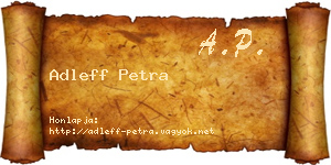 Adleff Petra névjegykártya