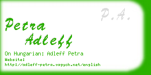 petra adleff business card